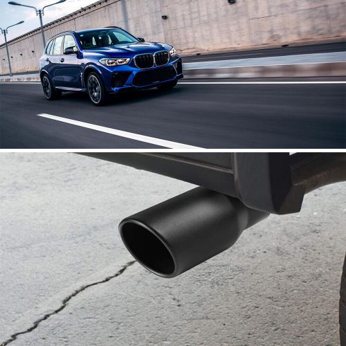 1.5-2.4" Outlet Exhaust Tip Muffler Tailpipe StainlessSteel Straight Cut Black N, US $14.99, image 13