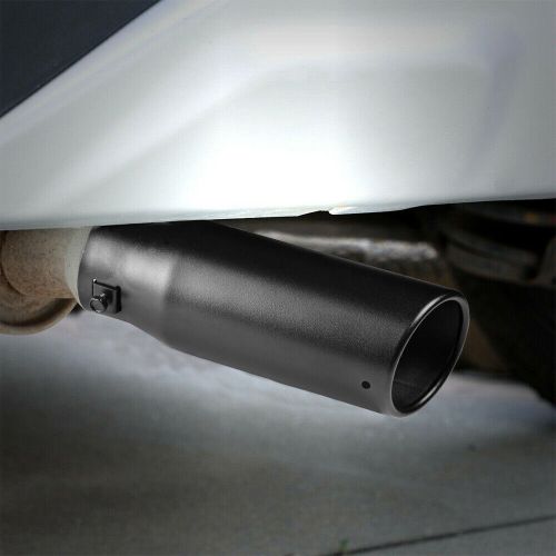 1.5-2.4" Outlet Exhaust Tip Muffler Tailpipe StainlessSteel Straight Cut Black N, US $14.99, image 16