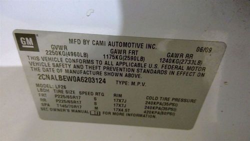 EQUINOX 2010 Passenger Rear Headrest, BLK, US $45.00, image 5