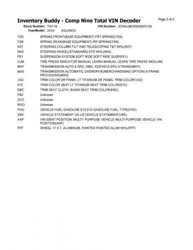 EQUINOX 2010 Passenger Rear Headrest, BLK, US $45.00, image 7