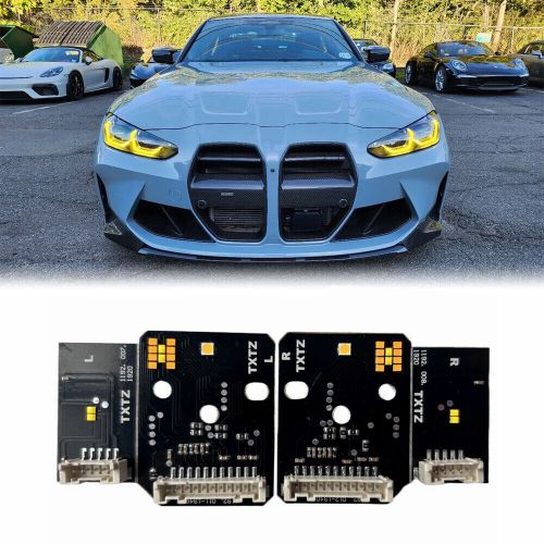 Yellow DRL LED Boards For 21-24 BMW G80 M3 G82 M4 G22 Laser Headlight Angel eyes, US $95.28, image 21