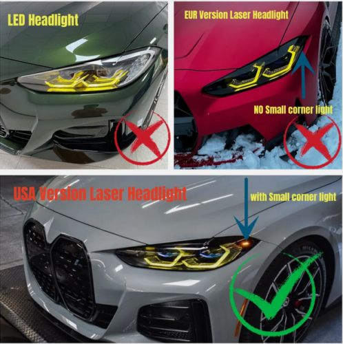 Yellow DRL LED Boards For 21-24 BMW G80 M3 G82 M4 G22 Laser Headlight Angel eyes, US $95.28, image 25