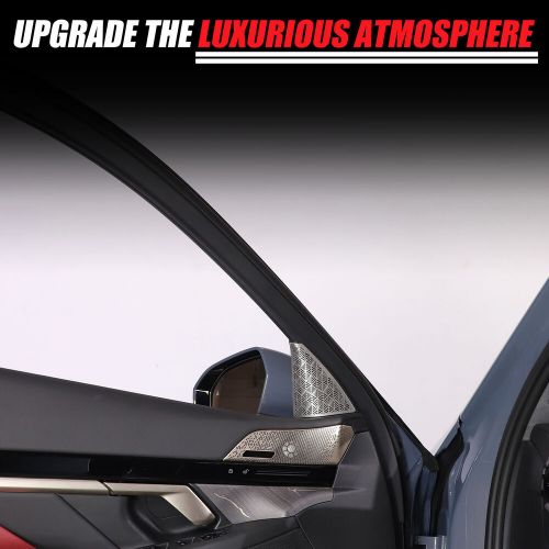 Stainless Silver A Pillar Speaker Tweeter Mesh Cover For BMW 5 Series 2024+-, US $, image 3