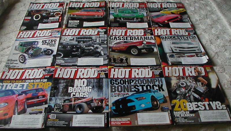 12 issues 2012 of hot rod magazine show rods drag cars more power speed model a