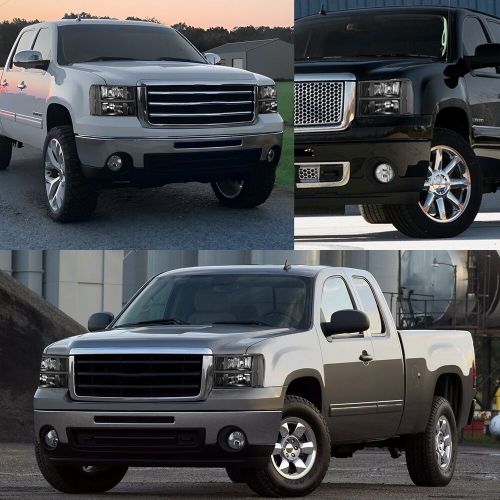 FIT FOR 2007-2014 GMC 1500 SIERRA 2500 3500 BLACK/CLEAR HEADLIGHT HEAD LAMPS NEW, US $81.99, image 7