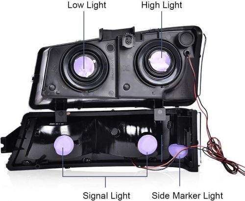 LED Headlight 2003-2006 Chevy Silverado 1500 2500 3500 HD Model/Fit 03-06 Avalan, US $138.99, image 4
