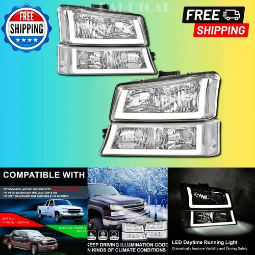 LED Headlight 2003-2006 Chevy Silverado 1500 2500 3500 HD Model/Fit 03-06 Avalan, US $138.99, image 11