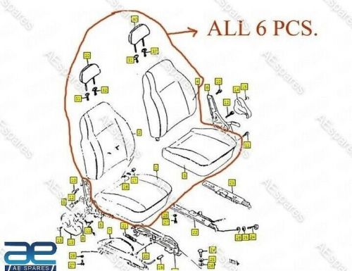 For SUZUKI Samurai SJ413 SJ410 CUSHION ASSY FRONT RH / LH ALL 6 PCS. @Vi, US $703.14, image 6