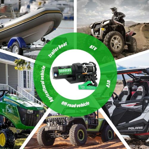 TYT 3000 lb ATV Winch, 12V DC Electric Winch with Wireless Remote and Wired S..., US $175.12, image 3