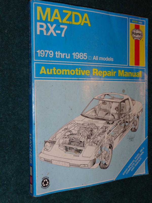1979-1985 mazda rx7 shop manual / hayne's rx-7 service book 80 81 82 83 84+
