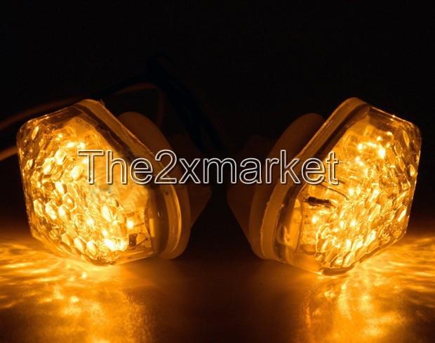 Brand new for suzuki turn signals motorcycle amber flash mount led us shipping