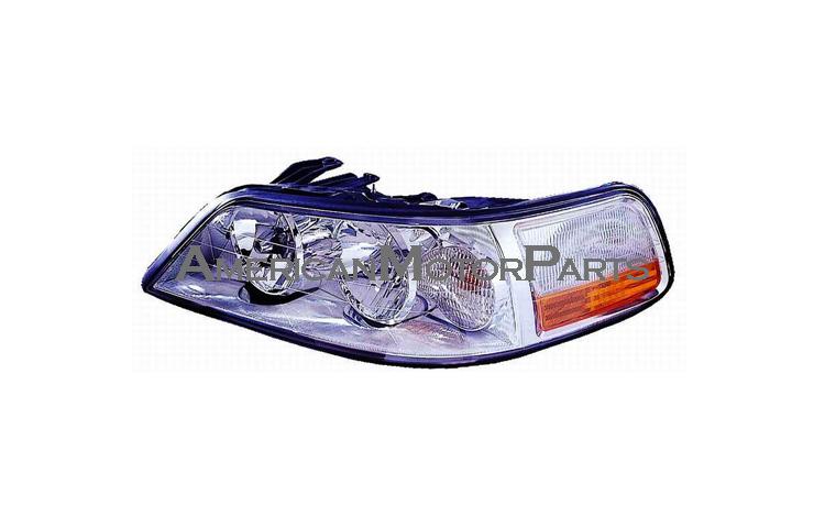 Left driver side replacement headlight w/ hid type 03-06 lincoln town car