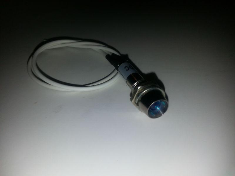 blue led indicator light with pigtails pilot dash direction auto car truck boat