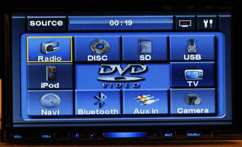 7 Inch LCD Touch Screen Single 1 Din Auto CD Car Stereo DVD Player Stereo USB SD, US $89.99, image 2