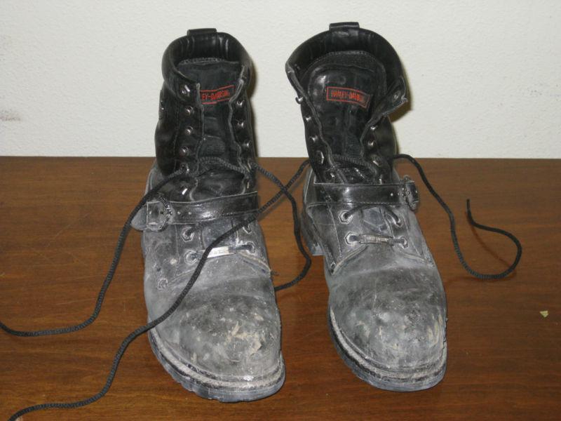 Mens boots by harley davidson size 8 motorcycle biker heavily worn