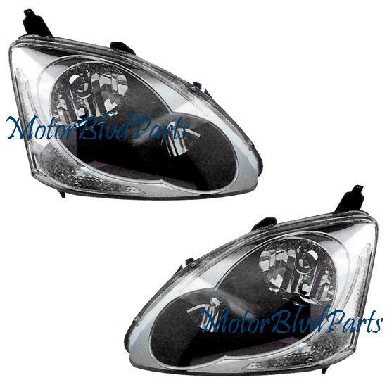 04-05 civic 3d oe style headlight headlamps left+right