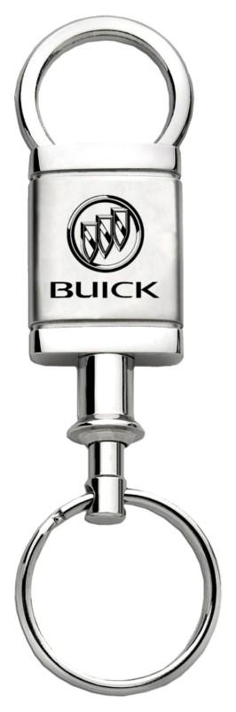 Gm buick satin-chrome valet keychain / key fob engraved in usa genuine