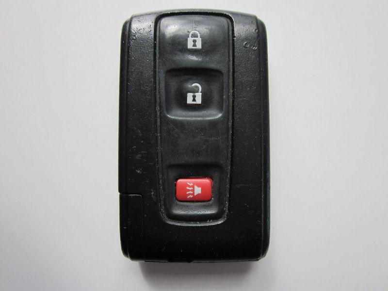 Oem toyota prius key fob keyless remote & uncut key  black logo