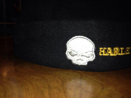 Harley Davidson Adjustable Skullcap Denim Embroidered Beanie - EUC!, US $15.00, image 3