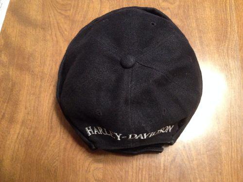 Harley Davidson Adjustable Skullcap Denim Embroidered Beanie - EUC!, US $15.00, image 7