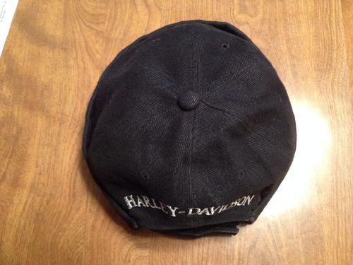 Harley Davidson Adjustable Skullcap Denim Embroidered Beanie - EUC!, US $15.00, image 8