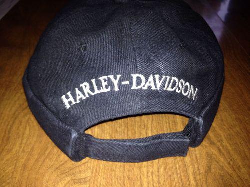 Harley Davidson Adjustable Skullcap Denim Embroidered Beanie - EUC!, US $15.00, image 10