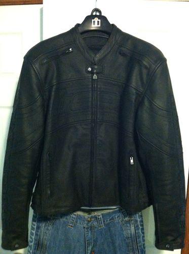 Icon daytona leather jacket black size large men