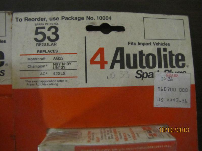 NOS VINTAGE SPARK PLUGS AUTO LITE / AC FIRE RING, US $14.99, image 3