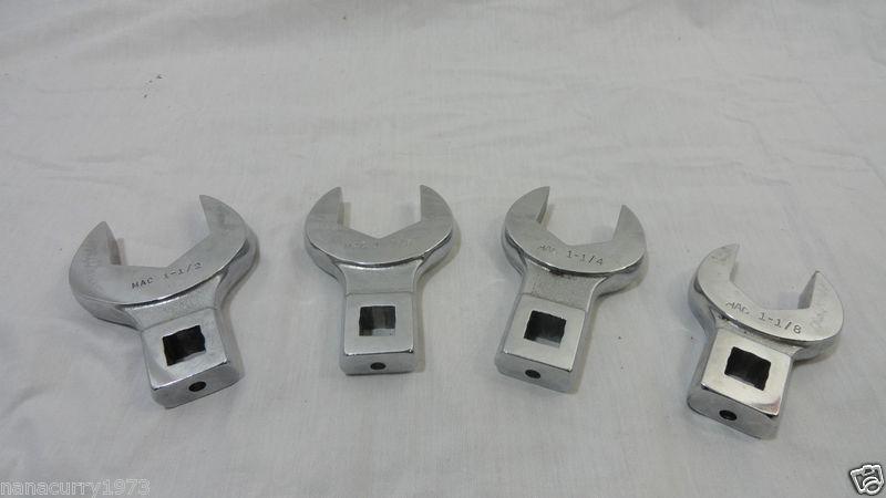 Mac tools (4) assorted crowsfoot (1/2" drive) <*