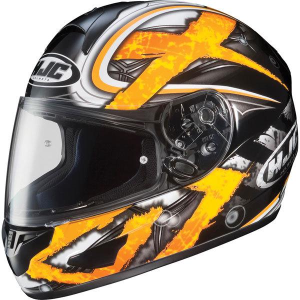 Yellow/black/white xl hjc cl-16 shock full face helmet