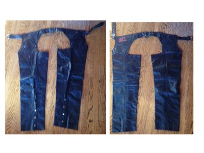 Black leather chaps "hot leathers" size xxl