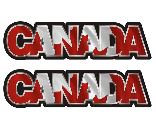 Sell Canada Decal SET 4"x1" Canadian Maple Leaf Vinyl Bumper Sticker