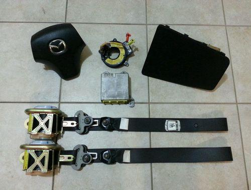 03 04 05 06 07 08 mazda 6 airbags air bags seat belts module clock spring set