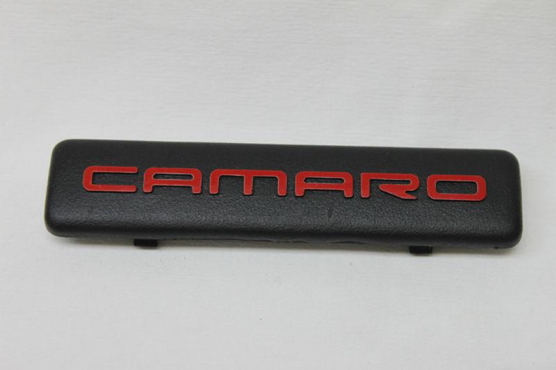 97-02 camaro ebony black radio trim plate emblem used oem