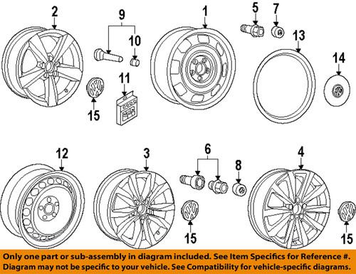 Volkswagen oem 5c0601149dqzq hub cap