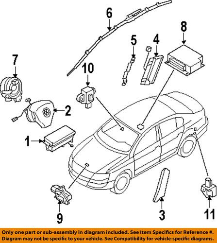 Volkswagen oem 3c8880741c air bag module-head air bag