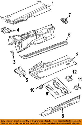 Chrysler oem 5099433aa floor & rails-front bracket