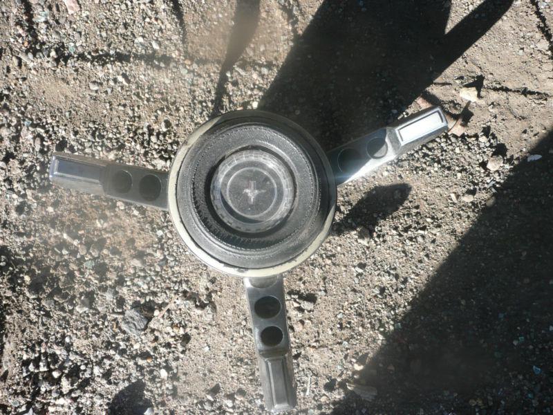 1967 ford mustang steering wheel chrome bezel with horn oem