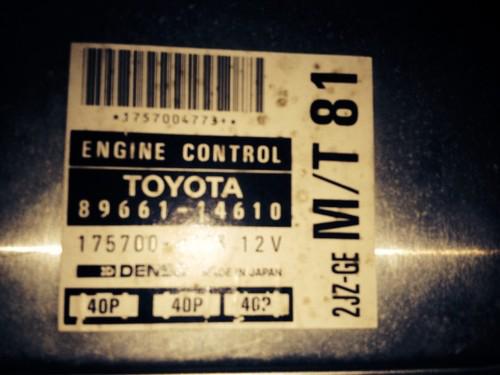 JDM TOYOTA SUPRA JZA80 MK4 MANUAL 5SPEED NON TURBO ECU 89661-14610, US $220.00, image 3