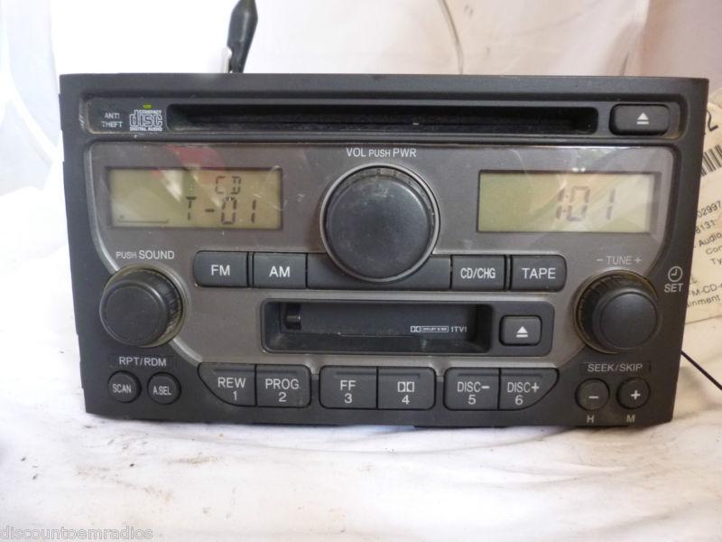03-05 honda pilot radio cd cassette 39100-s9v-a110 & theft code factory *