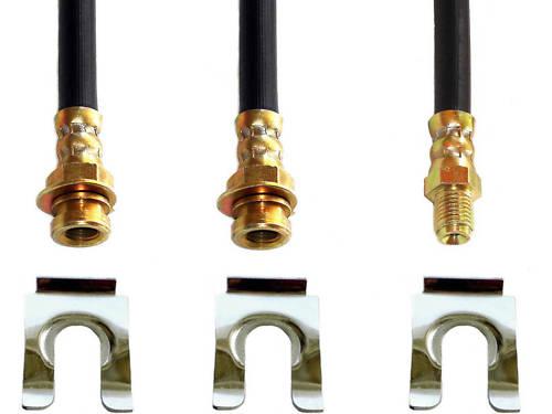 1946 1947 1948 1949 1950 1951 1952 desoto custom brake hoses + clips dot new