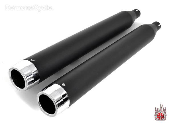 3.5" slip-on black exhaust mufflers fit harley dresser road king flt flh 1986-08