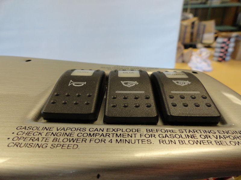 ROCKER SWITCH PANEL SILVER PLASTIC PANEL 8 1/2