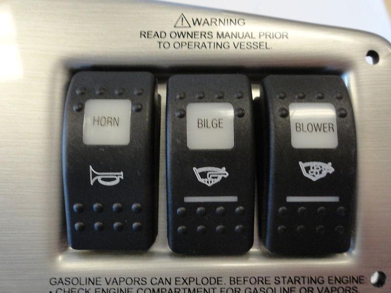 ROCKER SWITCH PANEL SILVER PLASTIC PANEL 8 1/2