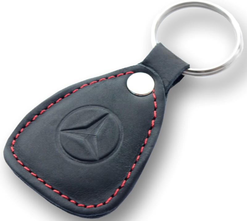 Sell New Leather Black / Red Keychain Car Logo MercedesBenz Auto
