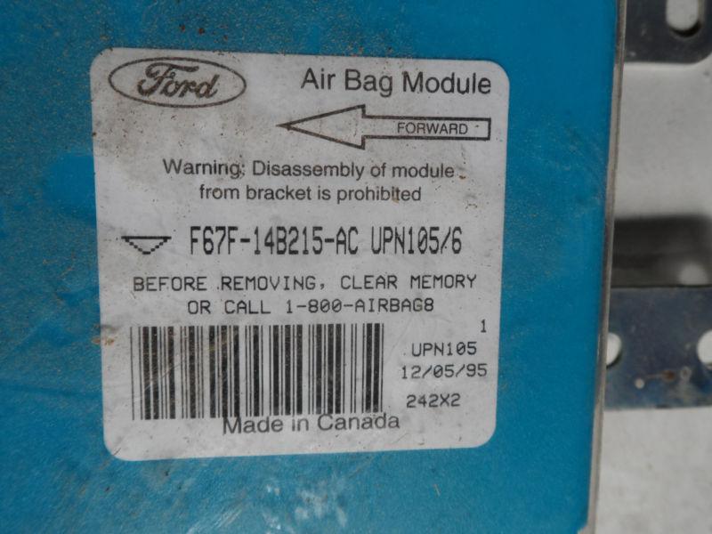 96-97-98 FORD EXPLORER .AIRBAG. MODULE.SENSOR.SRS. OEM 1996 1997 AIR BAG UNIT, US $10.00, image 3
