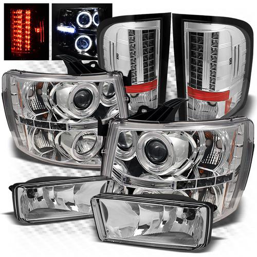 09-10 silverado projector headlights + philips-led tail lights + fog lights set