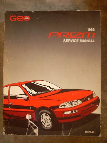 1993 93 geo prizm service shop repair manual book