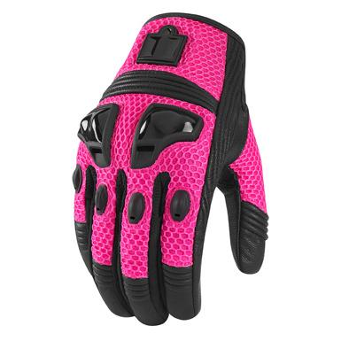 Icon glove womens justice mesh pink xs 3302-0249