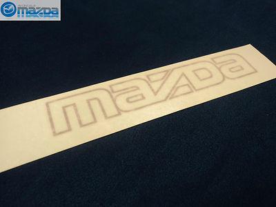 MAZDA MIATA 1990-1992 NEW OEM LIGHT GREY FRONT BUMPER MAZDA STICKER DECAL, US $31.95, image 2